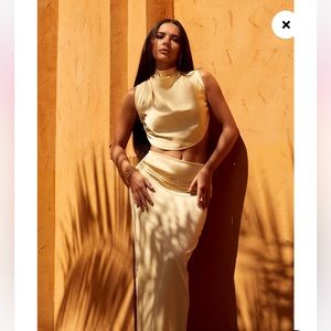 Pretty Little Thing Butter Cream Satin Set